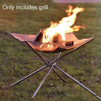 Outdoor Camping Bonfire Rack Stainless Steel Burning Rack