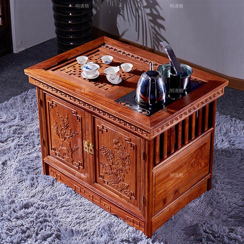 红木茶桌椅花梨木刺猬紫檀茶台两用客厅家用全实木功夫茶几,住宅家具,茶几,淘宝优惠券,粉丝福利购,淘宝优惠卷