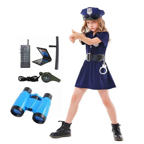 Girls Police Costumes Children Police Toy Gifts Halloween