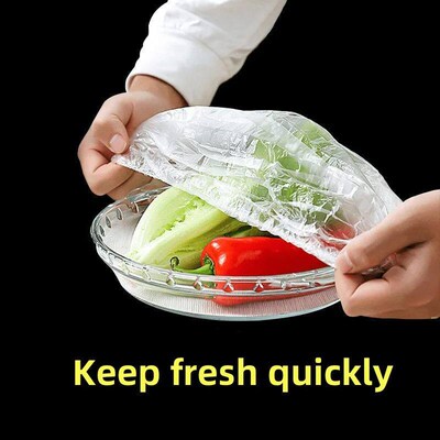 100pcs Reusable Food Cling Film vers  Fruit Vegetable Storag