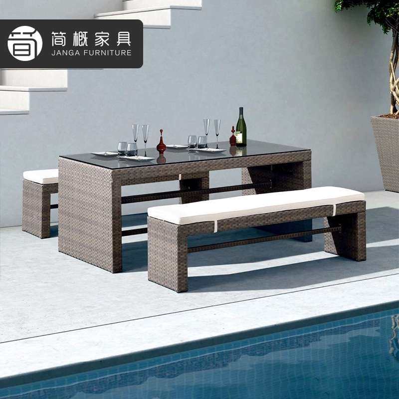 户外藤编露台泳池桌椅别墅花园庭院桌椅卡座沙发酒店民宿长桌吧椅,3C数码配件,其它配件,淘宝优惠券,粉丝福利购,淘宝优惠卷