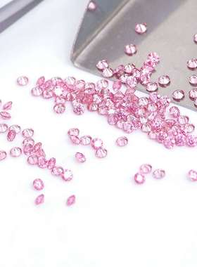 粉色黄色蓝色莫桑小碎石0.8mm-2.9mm厘石分石圆形小碎钻