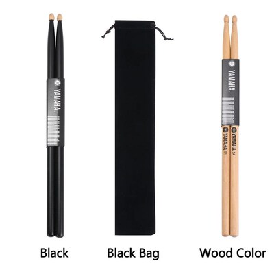 1 Pair Black 5A Drum Sticks Classic Maple Wood Drumsticks Wi