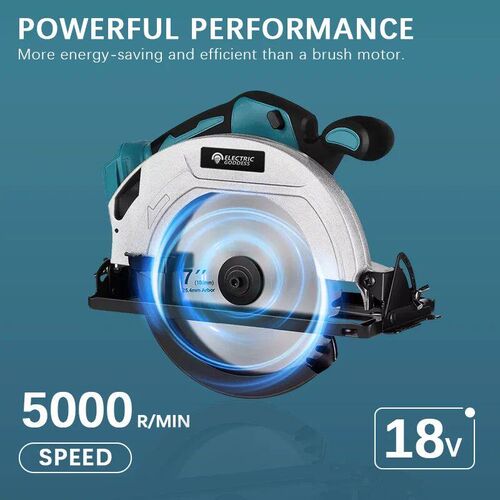 7 Inch Brushless Electric Circular Saw Cordless High Power B