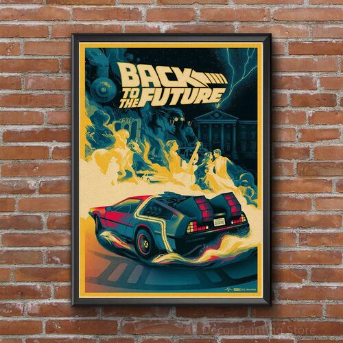 Back To The Future 1 2 3 Movie Posters Kraft Paper Prints Vi