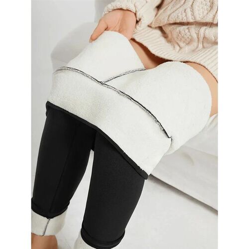Winter Thicken Lamb Fleece Leggings Women Pantyhose Seamless