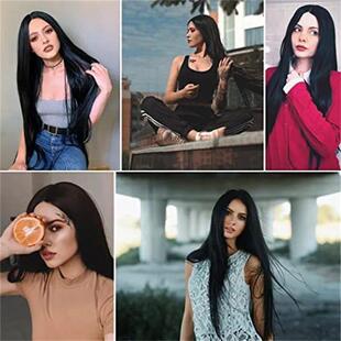 Addams Wig Cosplay Keluarga Wig Morticia Wendesday Rambut Hi