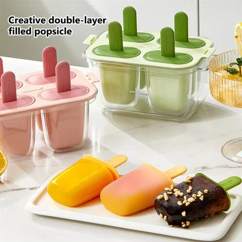 Popsicle Mold Household Ice Cream Mold Double-layer Food Gra