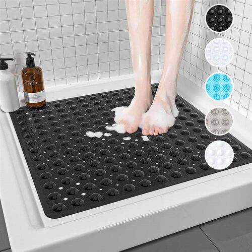 1PC, square PVC bubble leak hole with suction cup shower non