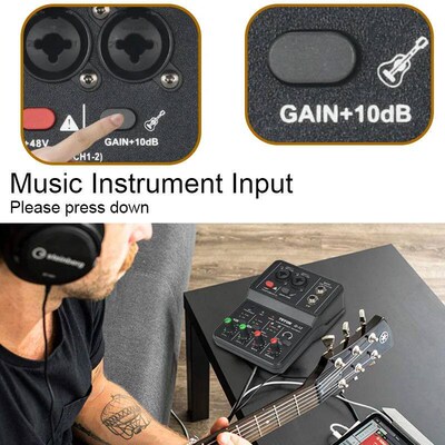 Teyun Portable Audio Interface Professional Mini External So