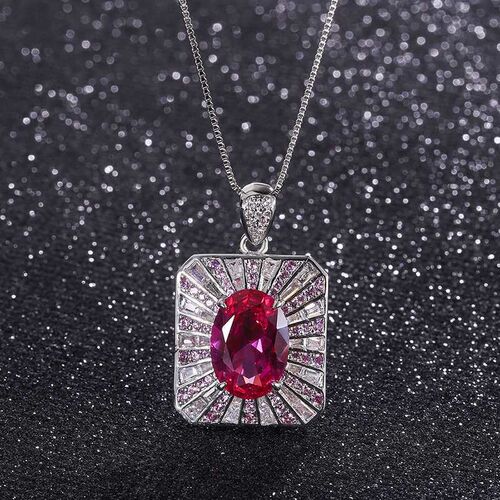Popular retro style ring color teasure simulation ruby big s