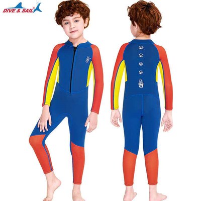 New Childrens Diving Suit 2.5mm Thick Warm Swimsuit Long Sl