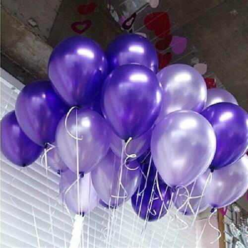 Wedding party pearl balloons婚礼派对珠光圆形乳胶气球紫色