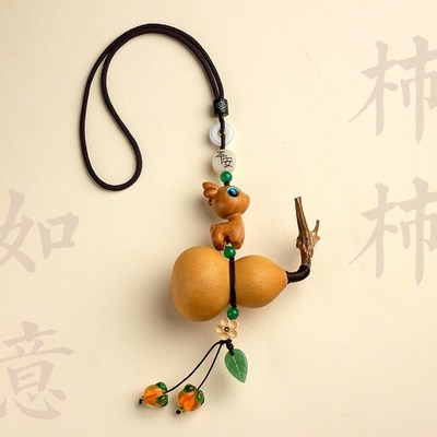 车载汽车挂件车内饰品挂饰新款装饰摆件吊坠创意平安葫芦手工编织