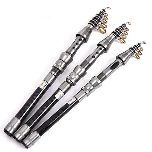 1.5M 1.8M 2.1M 2.4M Telescopic Rock Fishing Rod High Carbon