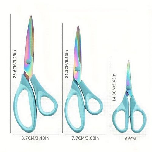3-Piece Titanium Craft Scissors Set: Perfect For Sewing, Art