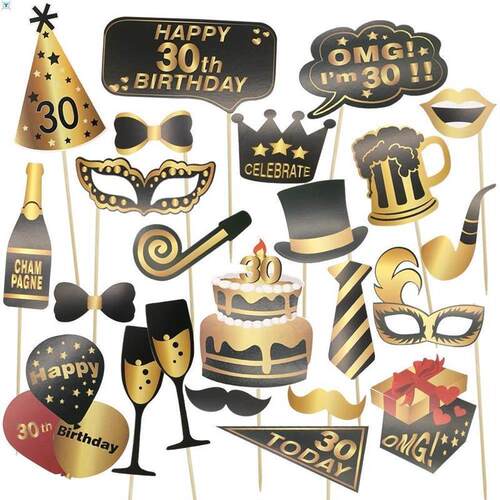 1set Happy 30th 40th 50th 60th Birthday Photo