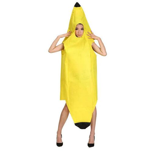 Adult Unisex Funny Banana Suit Yellow Costume Light Fruit Pa