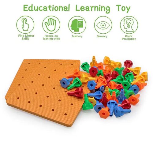 Children Stacking Blocks Montessori Toys Early Education Lar