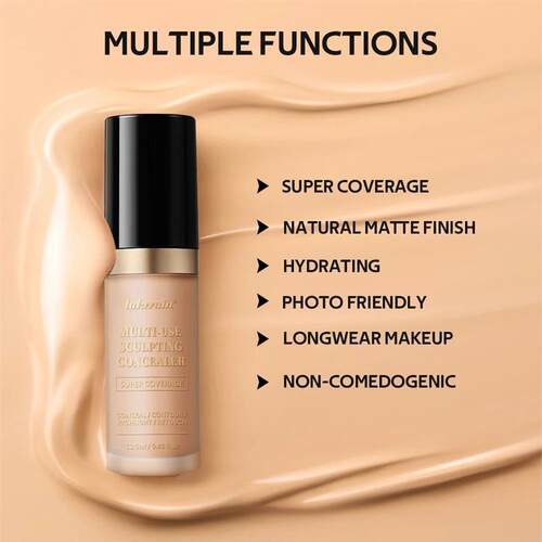 Lakerain Concealer Liquid High Coverage Cover Acne Dark Circ
