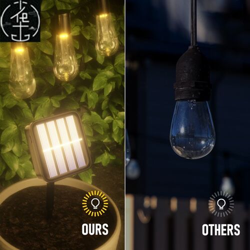 LED Solar String Lights Christmas Decoration Light Bulb IP65