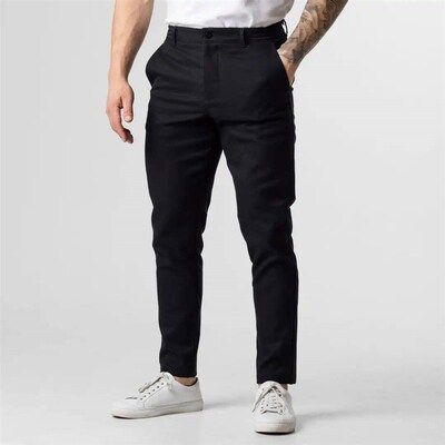 Mens Pants Active Chinos Comfortable Men Long Stylish Slim