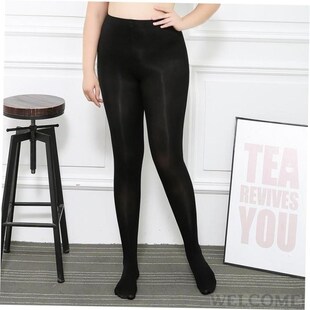 stockings extra Fat thick foot socks pantyhose black
