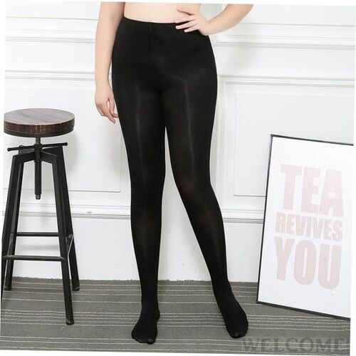 Fat mm thick stockings black pantyhose foot socks extra
