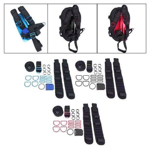 Scuba Diving Backplate Dir Harness Set O Loop Shoulder Pads
