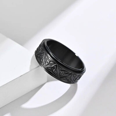New Style Unique Rotatable Stainless Steel Ring Retro celtic