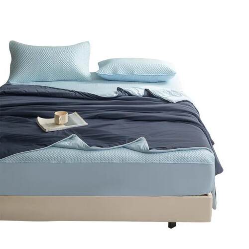 Cooling Ice Silk Summer Quilt Air-Condition Blanket Single