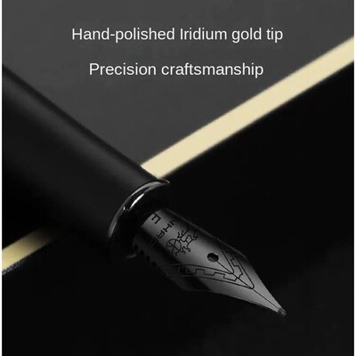 Jinhao 75 Metal Fountain Pen Black/Black Red Luxury Pens 0.5