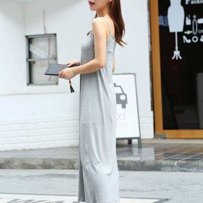 Sling Base Dress Womens Long Home Dress Foot Naked Long Dre