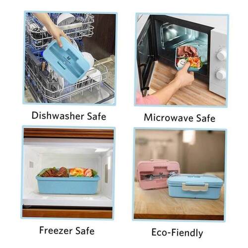 Bento Box Eco-Friendly Lunch Box Food Container Wheat Straw