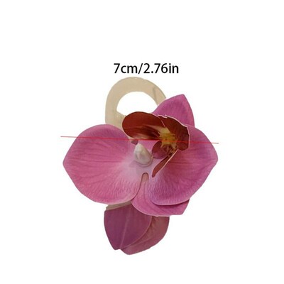 Butterfly Orchid Flower Hair Claw Ponytail Clip Cloth Large