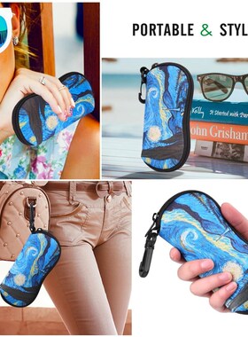 elt Clip Eyewear Glasses Storage Bag Portable Black Eye Case