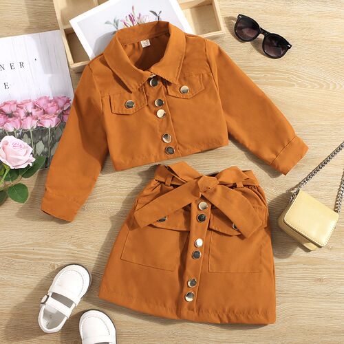 2 3 4 5 6 Years Girls Clothing Sets New Fashion Cotton Coat