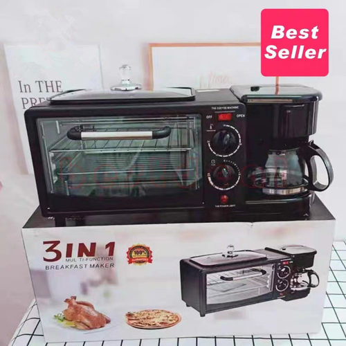 3 in 1 breakfast maker machine 12L Oven 600ML Coffee Maker