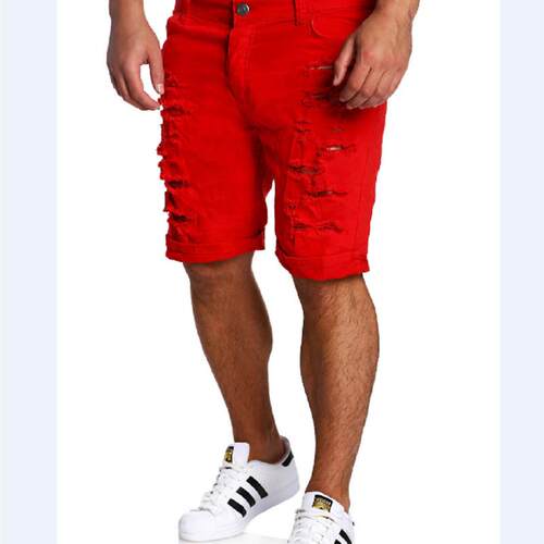 Mens Denim Chino fashion shorts Washed denim Boy Skinny Runw