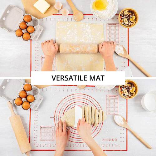 Oversize 80/70/60cm Silicone Baking Mat Rolling Kneading Pad