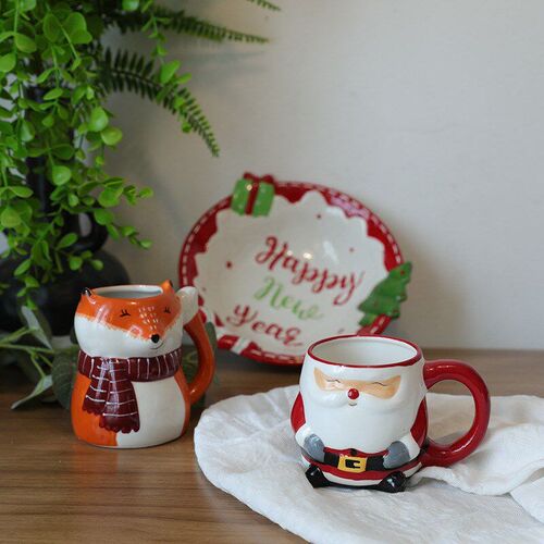 X Santa Claus Ceramic Cup, Gift Box, Christmas Mug, Holiday