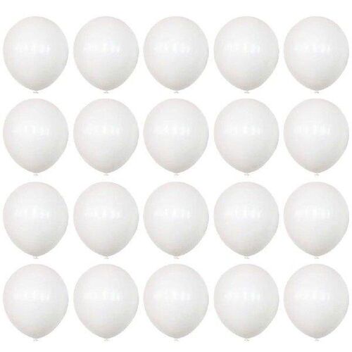 100 Pcs White Birthday Decorations for Women Round Balloon
