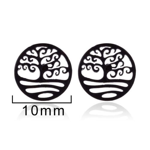 Elegant Hollow Earring Stainless Steel Plant Life Tree Ear S