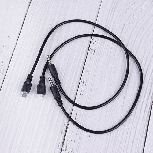 2pcs 3.5mm stereo Male to  micro USB male Car AUX Out Cable