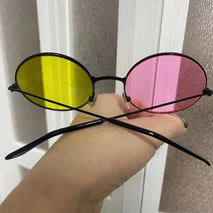 Kacamata Cosplay Spamton Pria Kacamata Hitam Warna Campuran