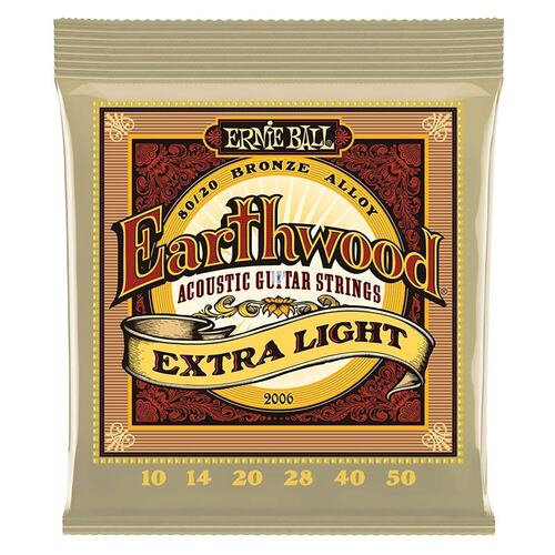 Ernie Ball Earthwood Acoustic Guitar Strings 80/20 Bronze