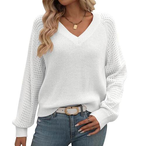 Womens Long Sleeve ops 2025 Spring Autumn New Female Knitte
