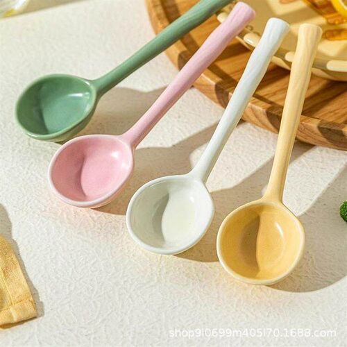 Ceramic Small Spoon Fashionable Elegant High Quality Bright
