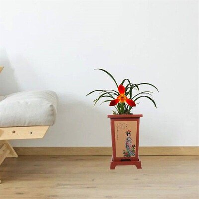2 Sets Artificial Plants Outdoor Orchid Pot Planting Holder