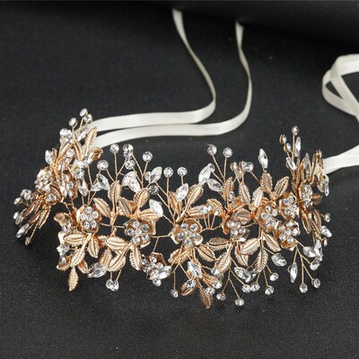 White Leaf Headband Bridal Headpiece Princess Hair Accessory